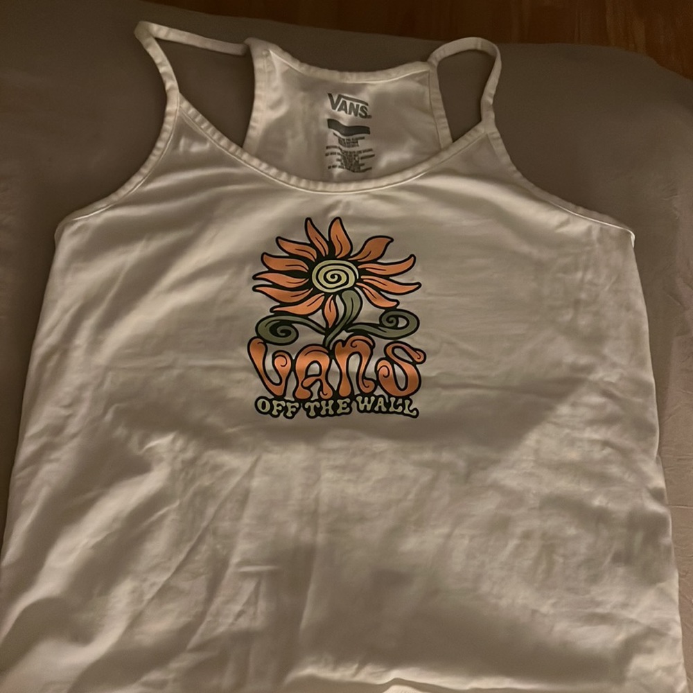 Vans off the wall flower tank top